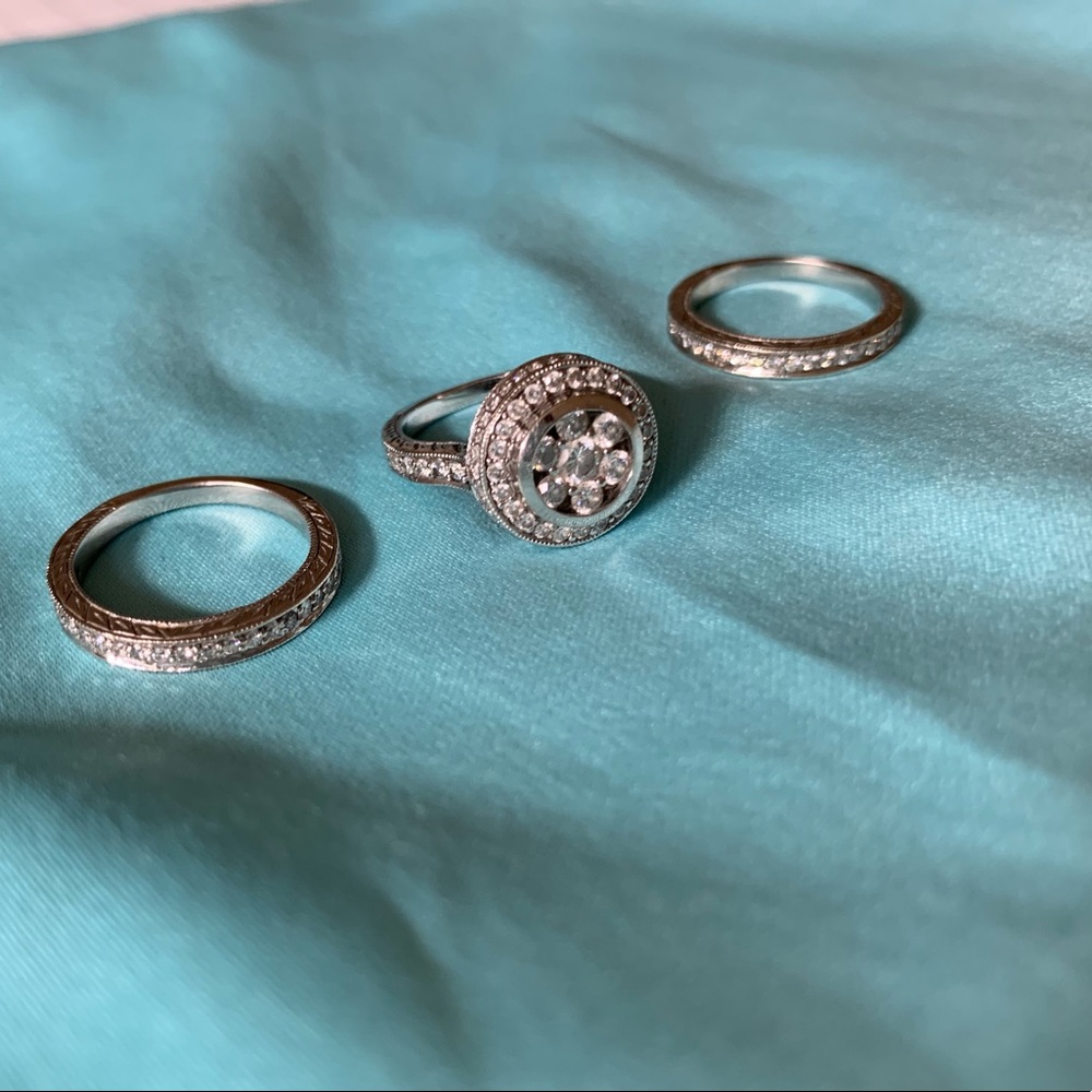 Diamond Engagement Set 3 Piece 1.5 Carats 18k gold